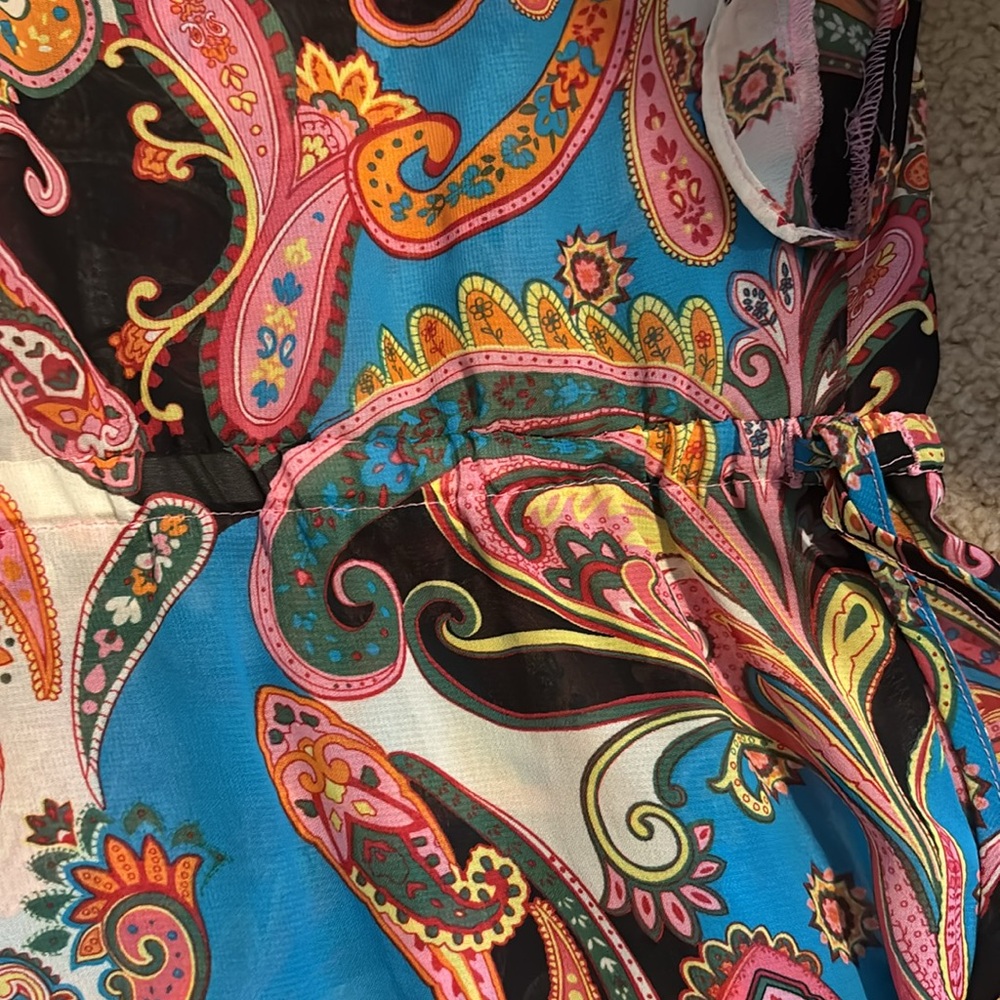Liz Lange Maternity Multicolor Paisley Print Cover Up Size XL - Picture 6 of 9